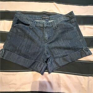 Banana Republic Dark Blue Cuffed Denim Shorts